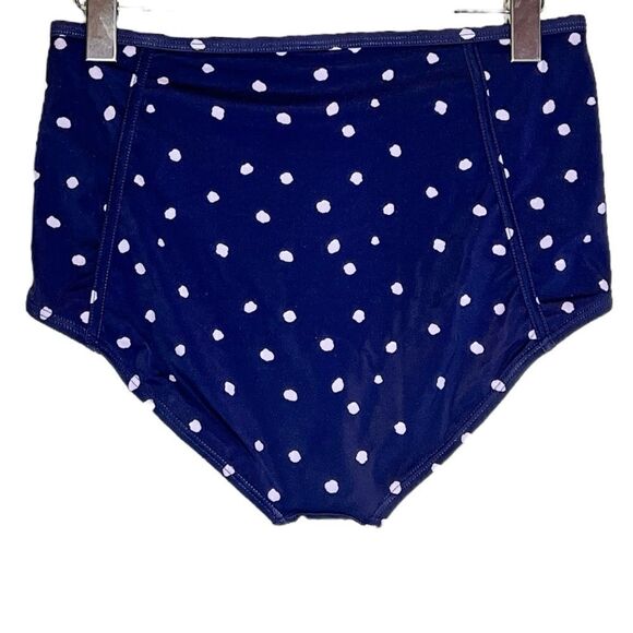 Swimsuits For All High Waisted Balconette Two-Piece Swimsuit in Purple Polkadot - Picture 7 of 7